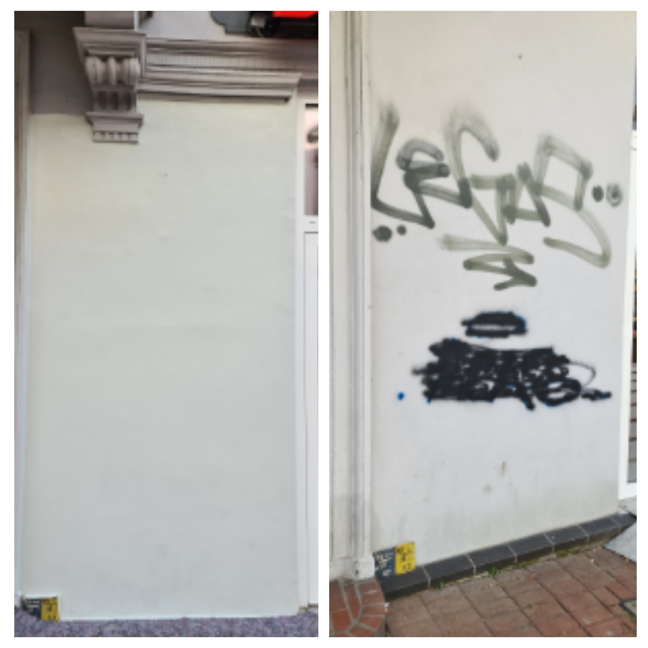 Graffitientfernung, Graffitientfernung bei der Gebäudereinigung