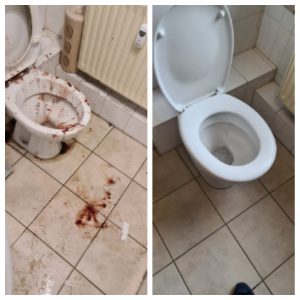 Starke Verschmutzung in der Gebäudereinigung. So werden Büros, Toiletten und Arztpraxen wieder sauber